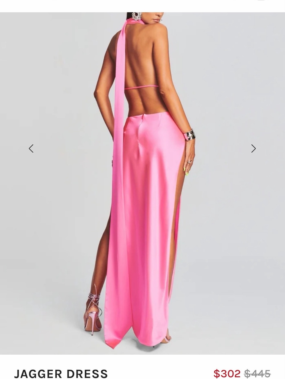 RETROFETE JAGGER DRESS IN HYPER PINK - Picture 3 of 4